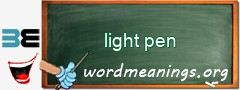 WordMeaning blackboard for light pen